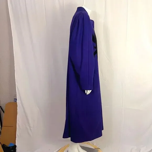 Vintage 1980s Komitor New Wave Purple Wool Jacket Goth Emo Alt Size L - Picture 4 of 7